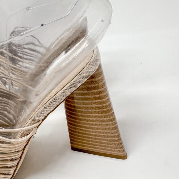 Sam Edelman Laurette Cream Block Heel Slip On Sandals, NEW, Size 5.5 MSRP $140 - Picture 4 of 9